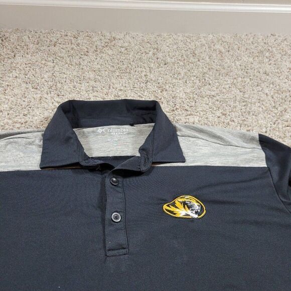 Mizzou Columbia Golf Polo Shirt Mens XL Black Short Sleeve Tigers - Picture 2 of 7